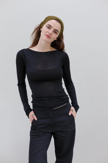 Onure Silk Top - Black
