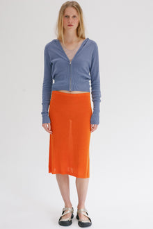 Domus Silk Skirt - Tangelo
