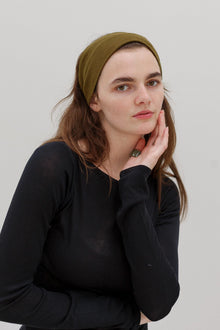 Rei Silk Cashmere Band - Deep Chartreuse