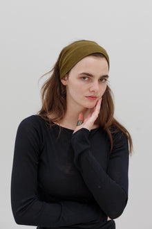 Rei Silk Cashmere Band - Deep Chartreuse