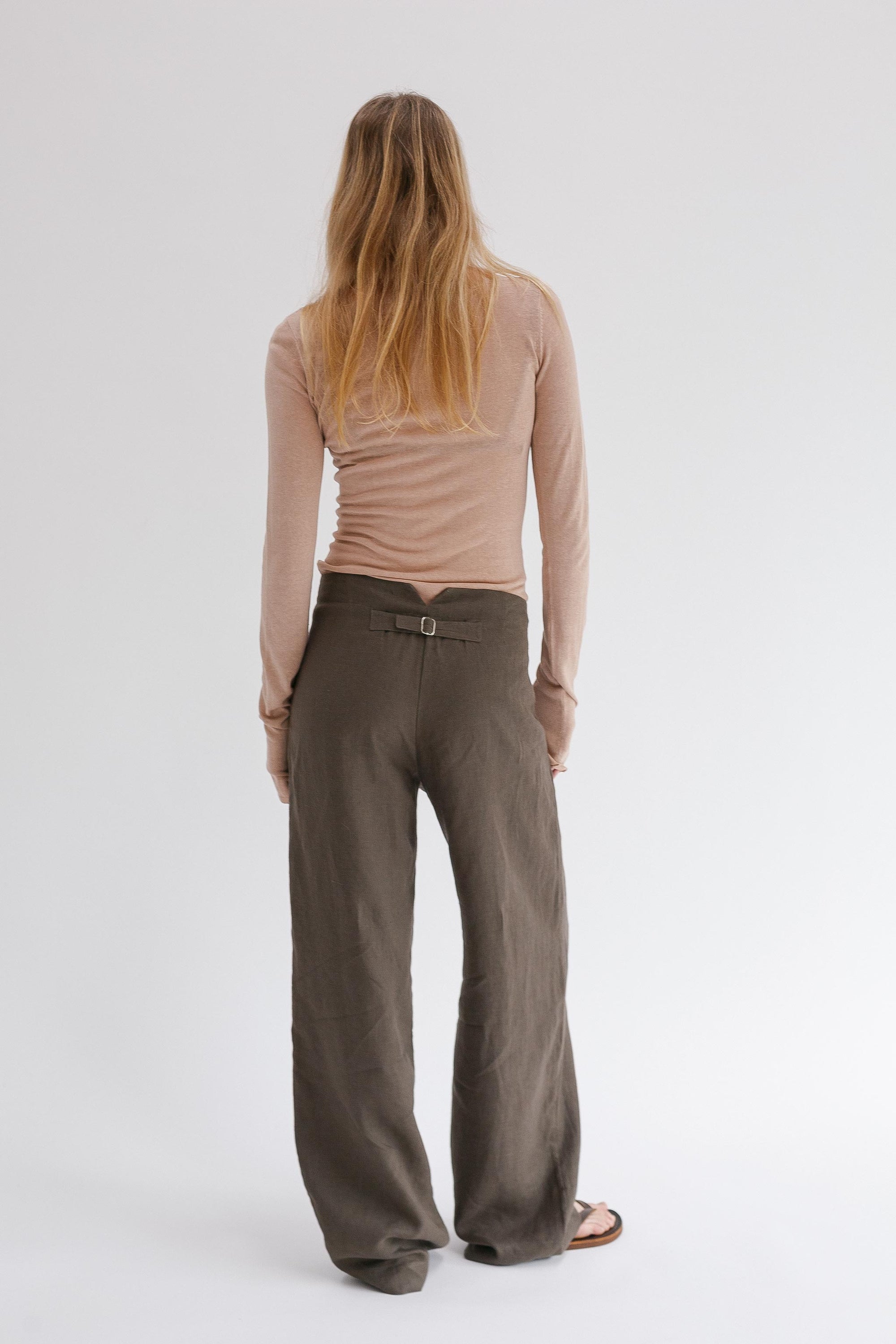 Leeway Linen Pants - Khaki