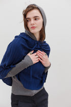 Lyra Cashmere Silk Cape - Berry Noir