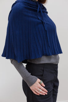Lyra Cashmere Silk Cape - Berry Noir