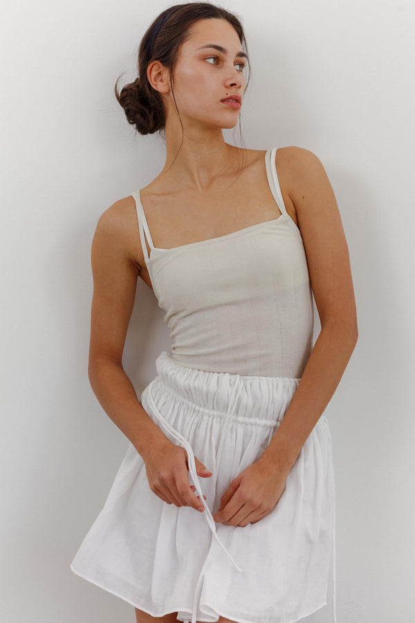 Lolita Silk Cotton Rib Singlet