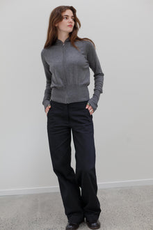 Wes Silk Cotton Hoodie - Marl Grey
