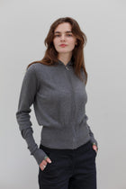 Wes Silk Cotton Hoodie - Marl Grey