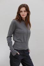 Wes Silk Cotton Hoodie - Marl Grey