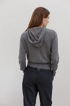 Wes Silk Cotton Hoodie - Marl Grey
