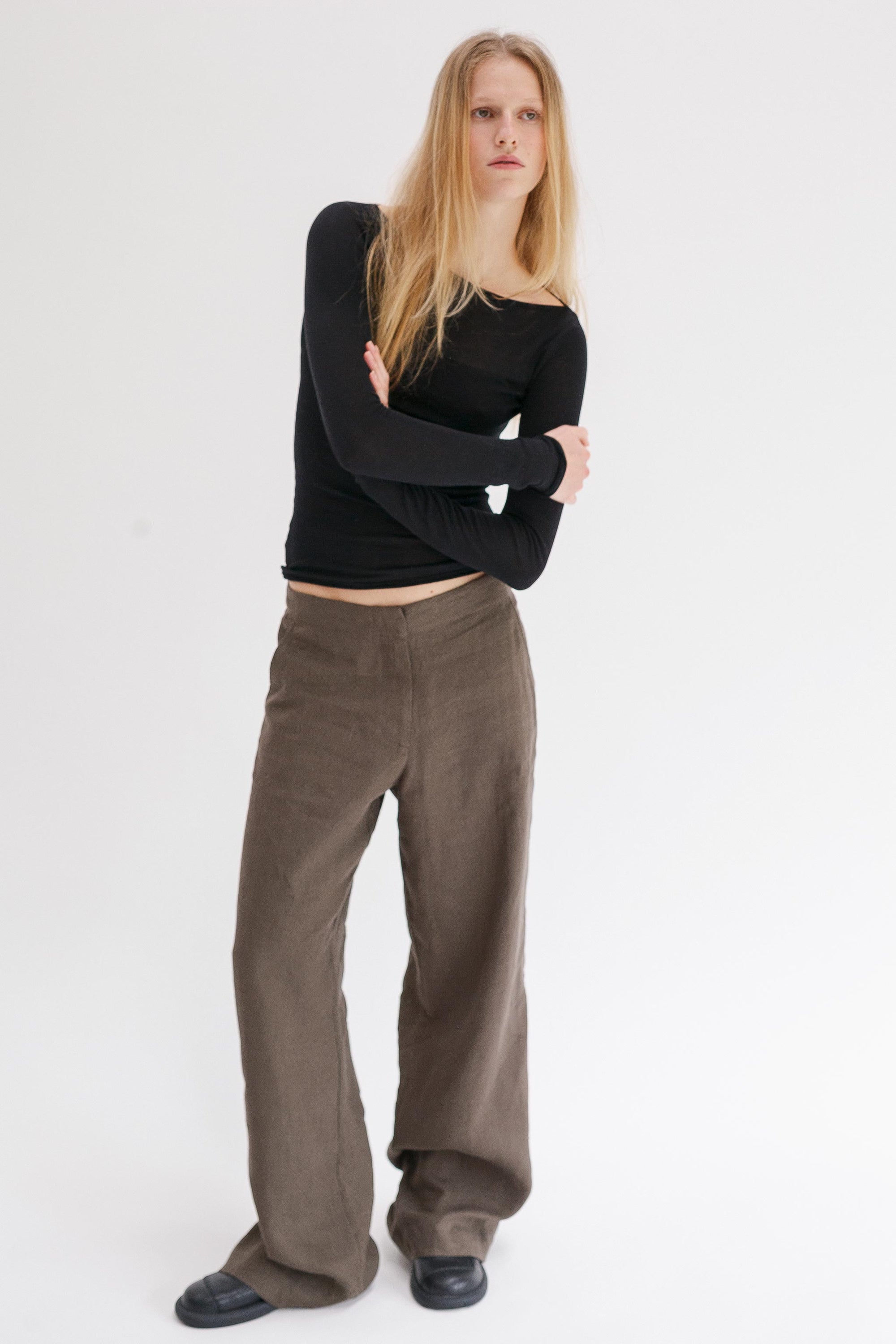 Leeway Linen Pants - Khaki