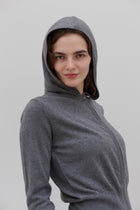 Wes Silk Cotton Hoodie - Marl Grey