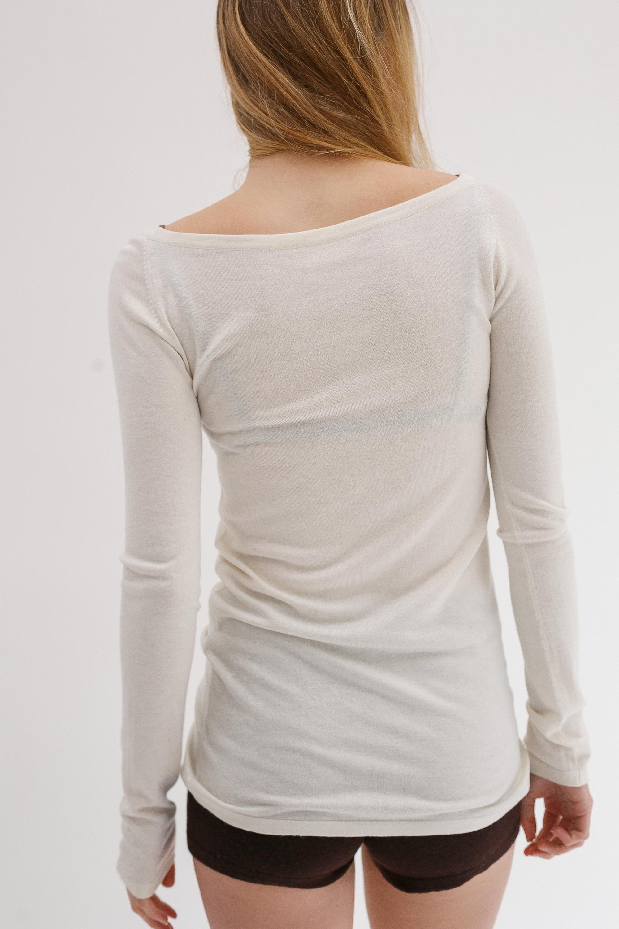 Limi Silk Cashmere Top - Blanc