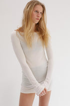 Limi Silk Cashmere Top - Blanc