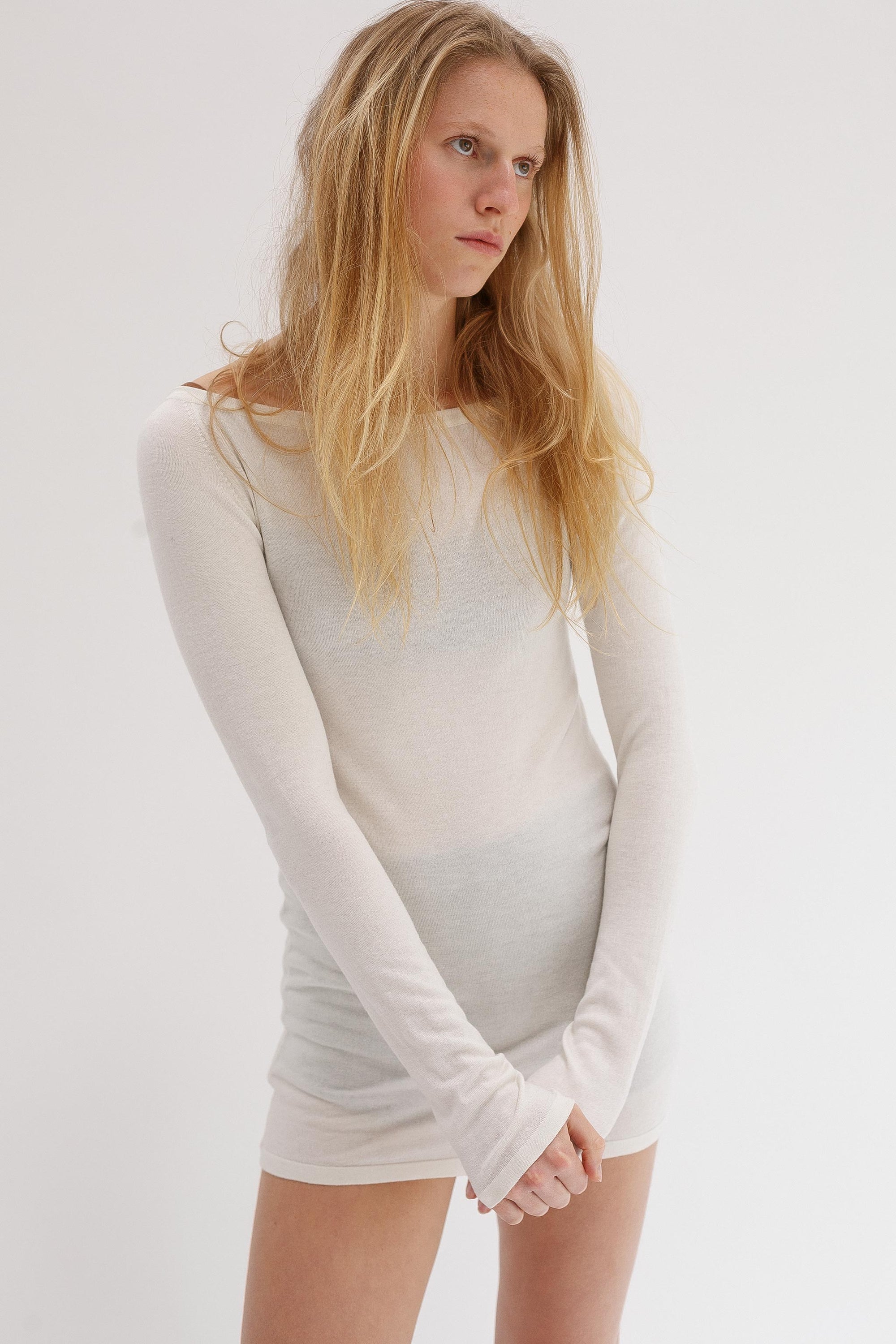 Limi Silk Cashmere Top - Blanc
