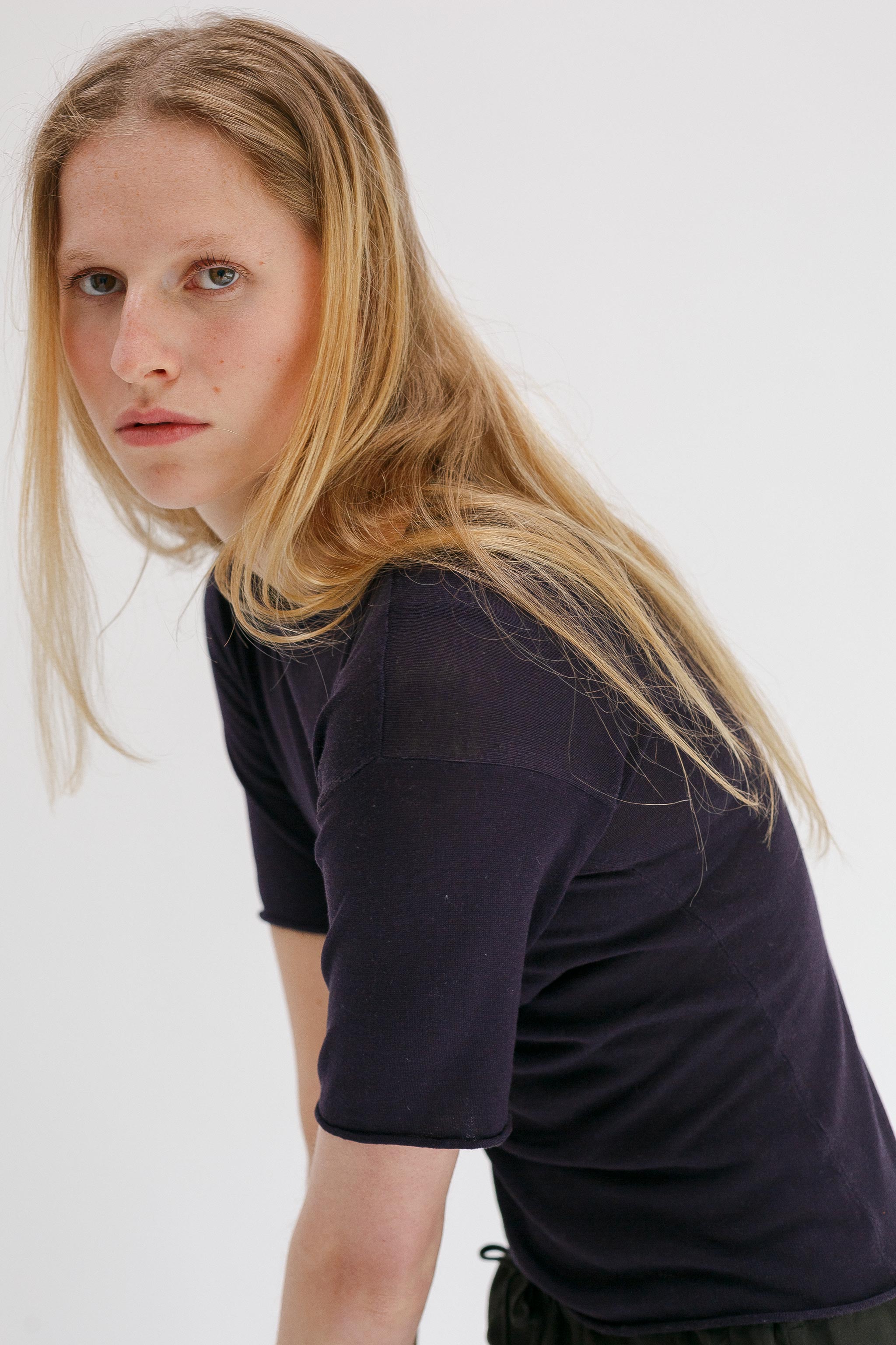 Rolla Silk Cotton Tee - Aubergine