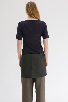 Rolla Silk Cotton Tee - Aubergine