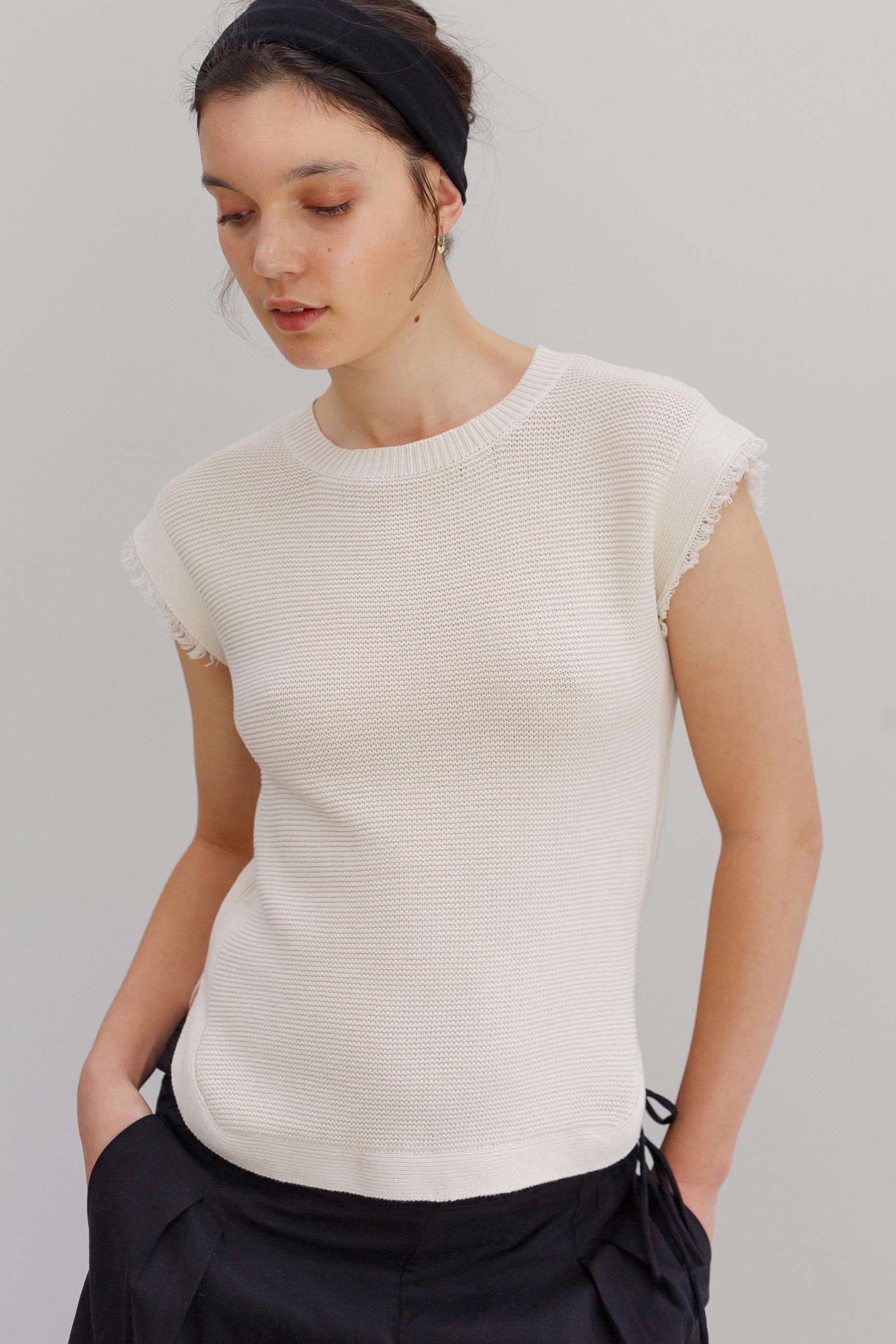 Hazy Organic Cotton Top - Shell