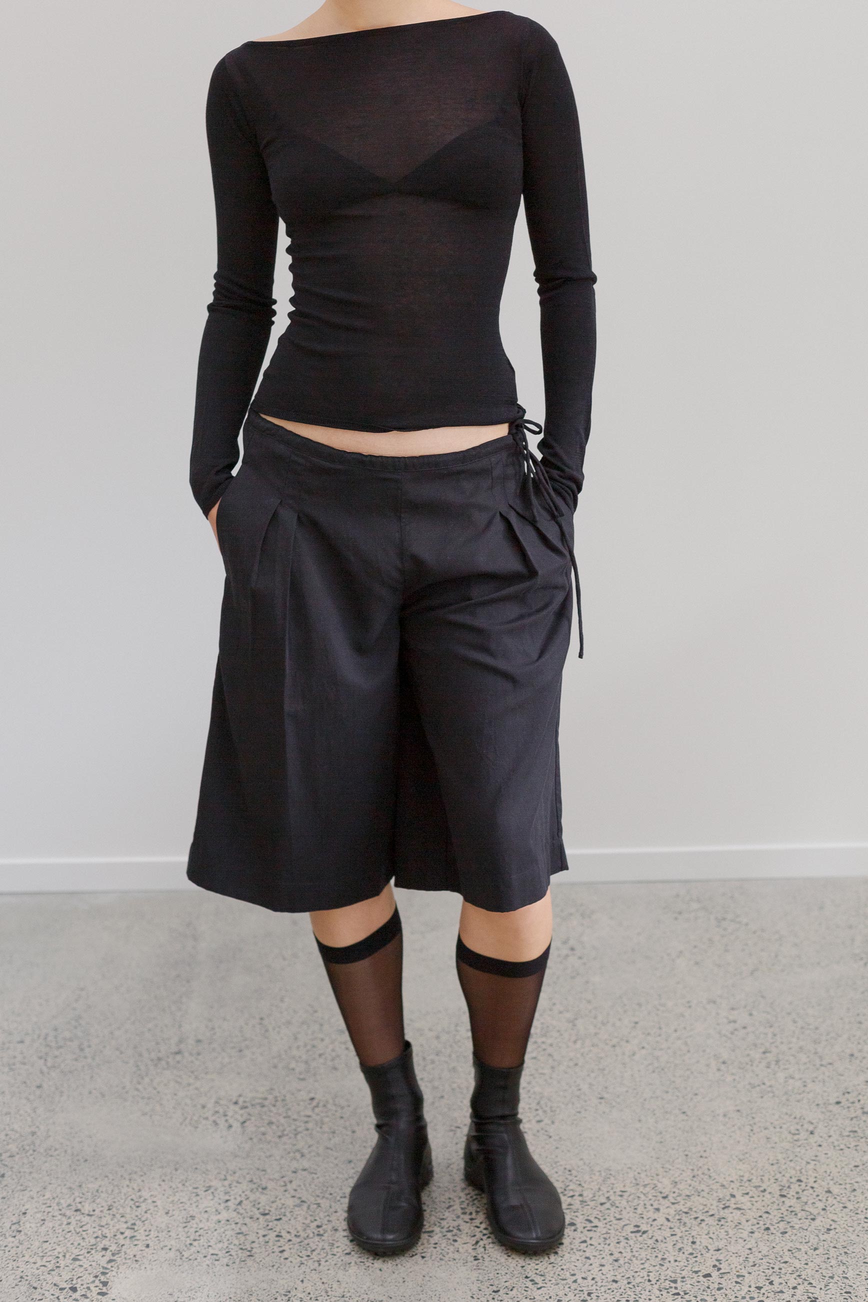 Yudi Tencel Shorts - Noir