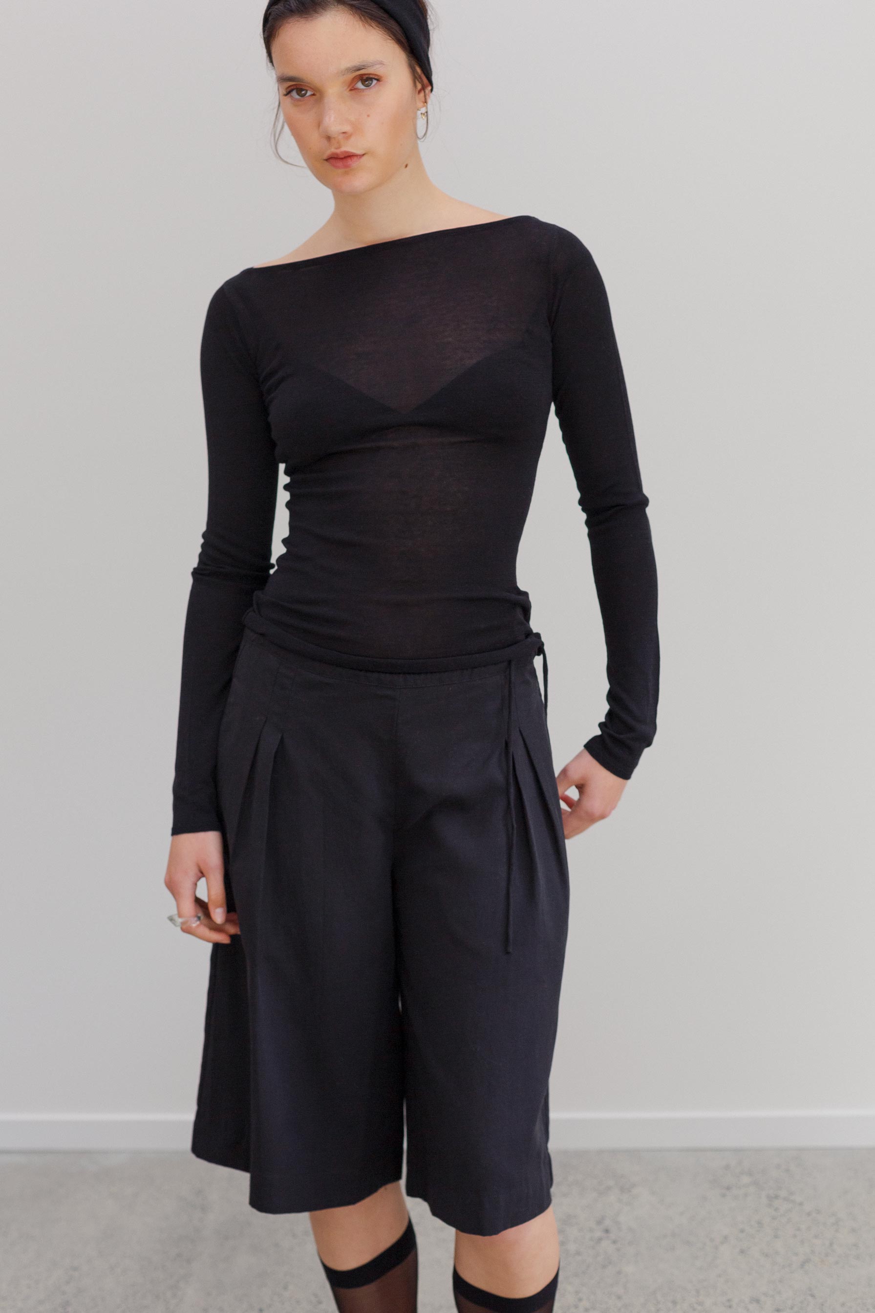 Yudi Tencel Shorts - Noir