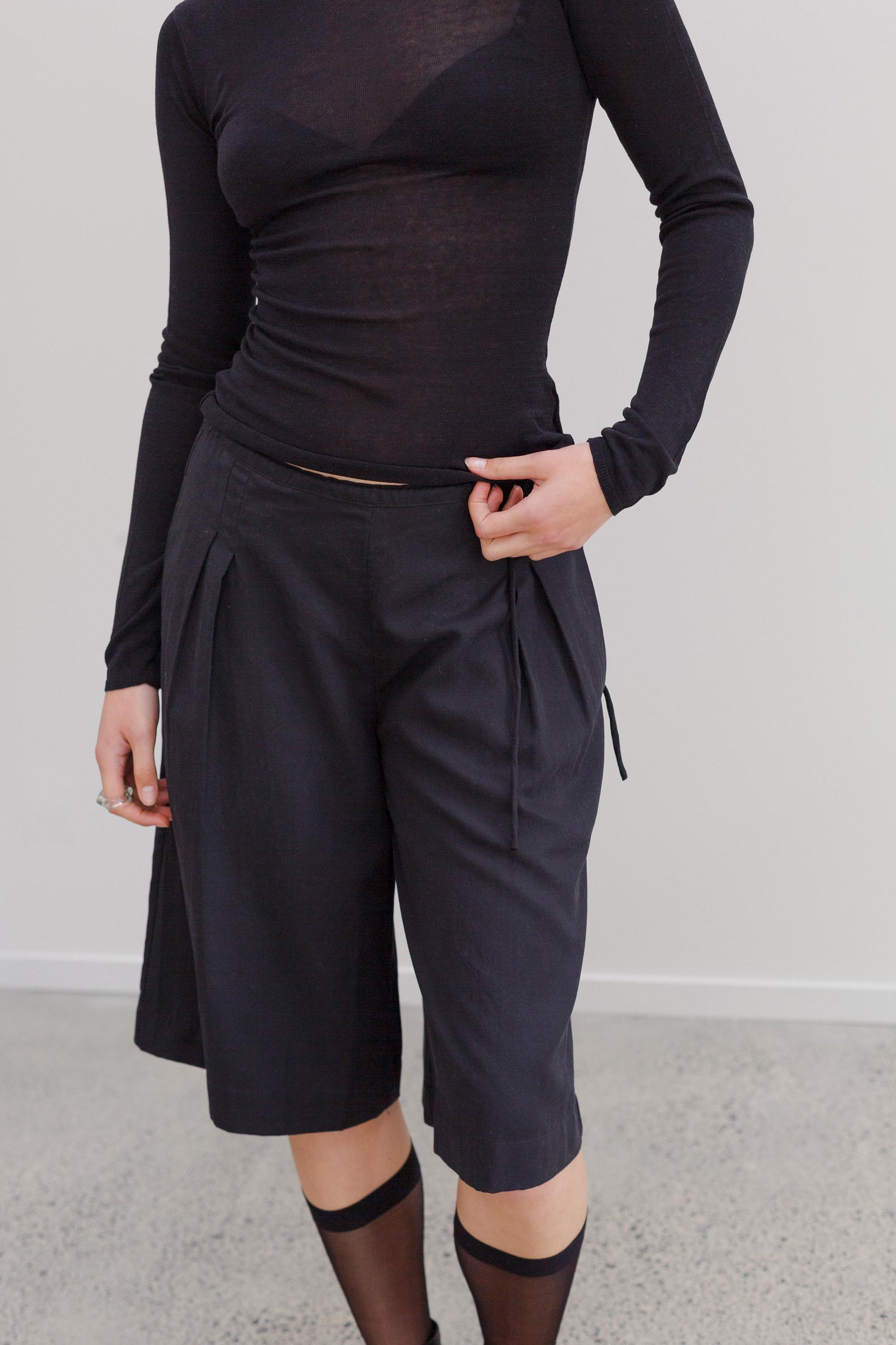 Yudi Tencel Shorts - Noir