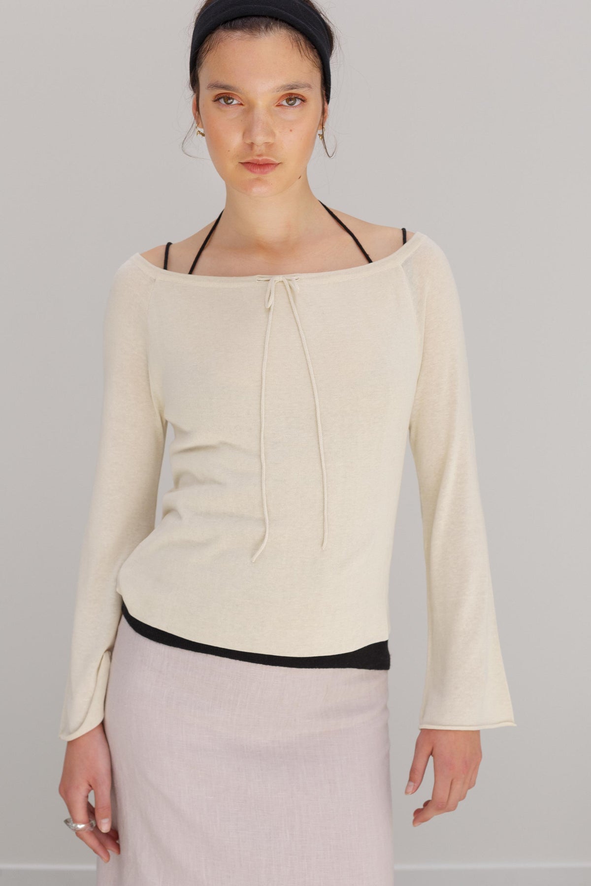 Amelon Silk Top - Cream