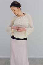 Amelon Silk Top - Cream
