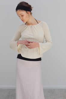 Amelon Silk Top - Cream