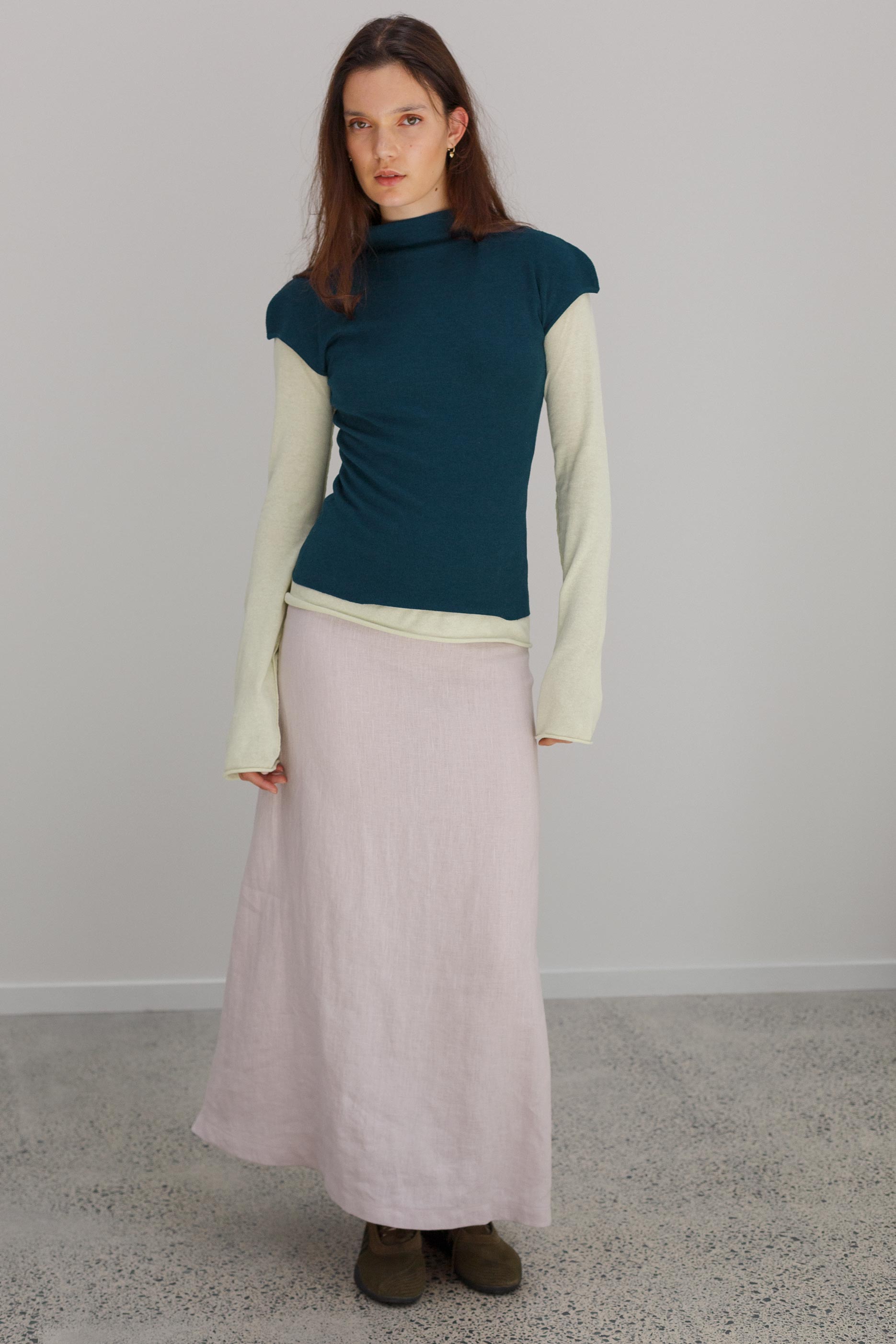 Audrey Silk Cashmere Top - Viridian