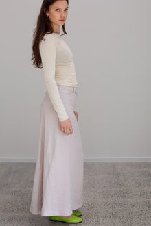 Sedona Linen Skirt - Pearl