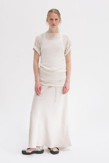 Mink Silk Embroidery Tee - Shell