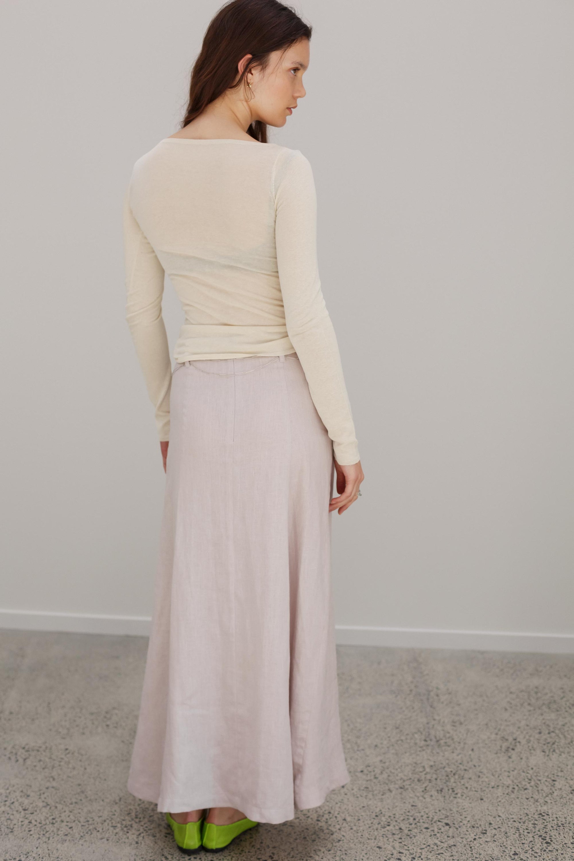 Sedona Linen Skirt - Pearl