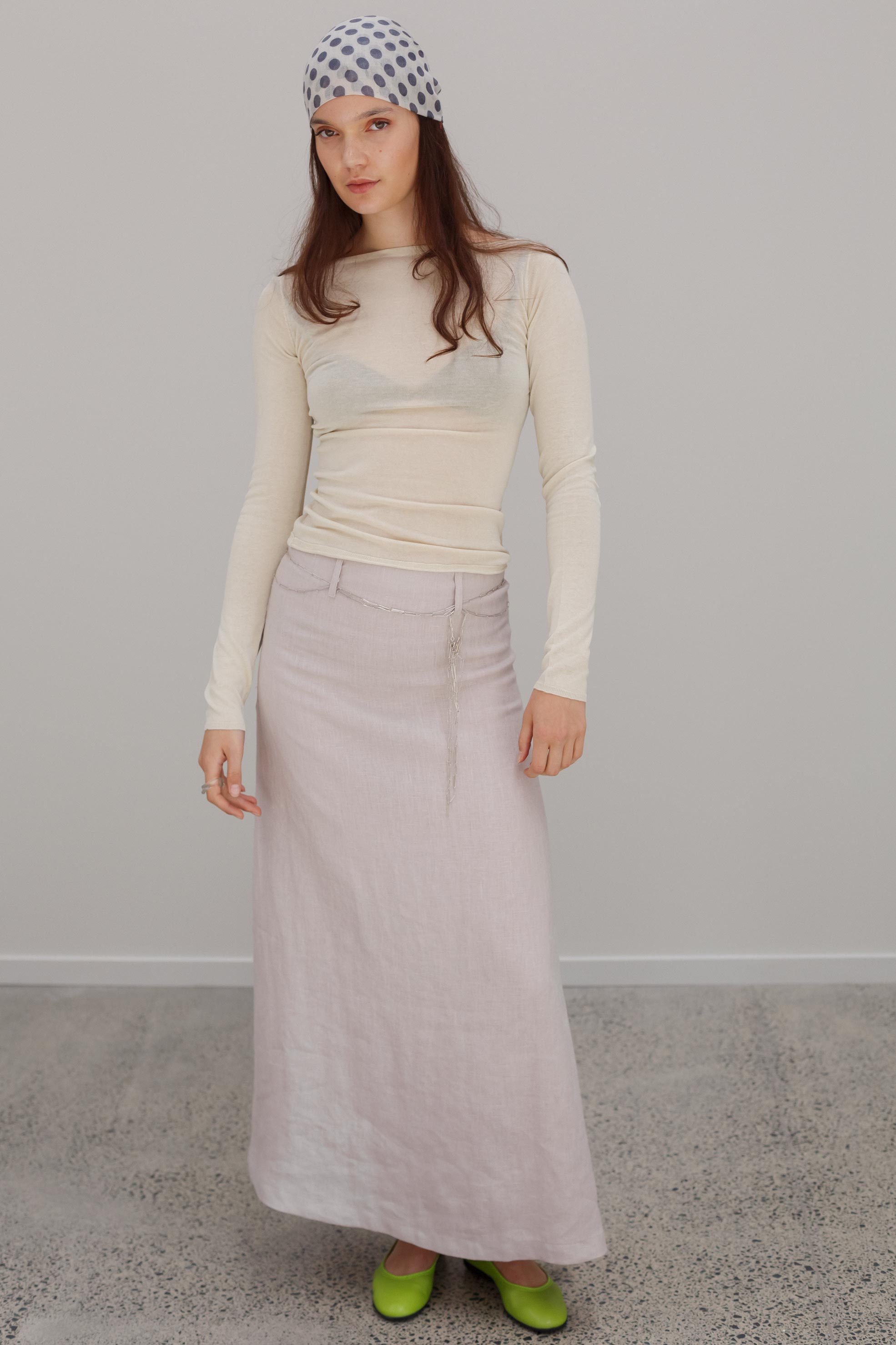 Sedona Linen Skirt - Pearl