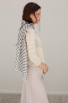 Raffy Cashmere Silk Scarf - Polka Dot