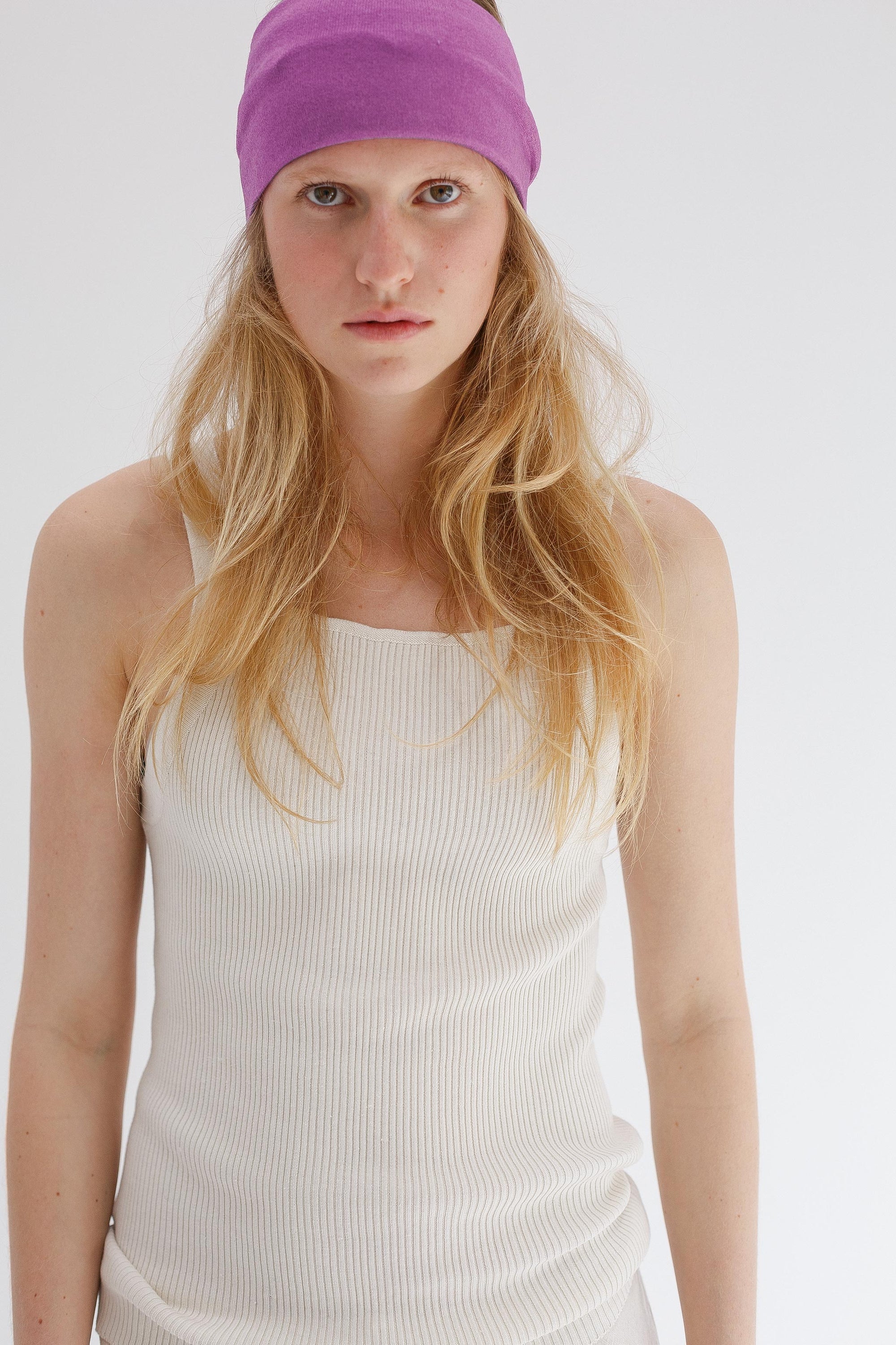 Rei Silk Cashmere Band - Deep Lilac