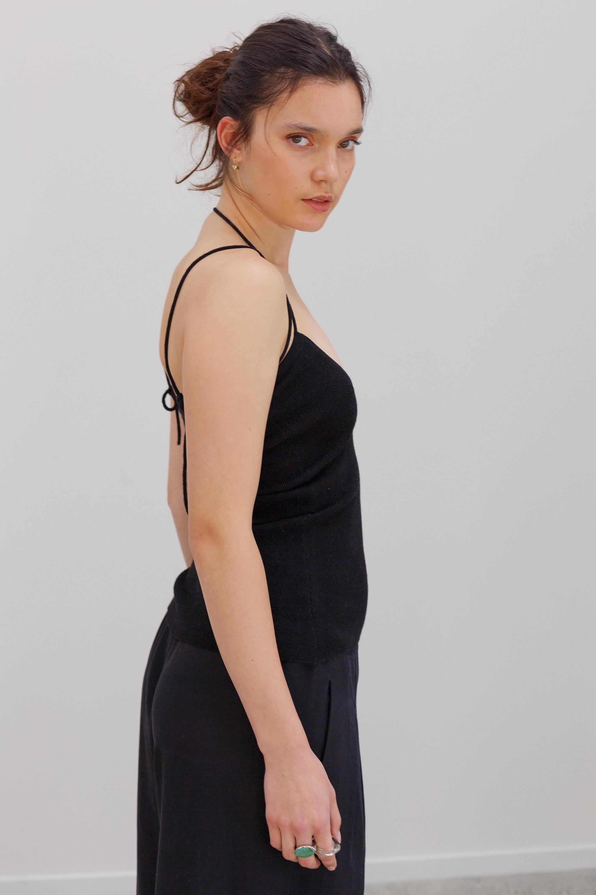 Monet Silk Cashmere Top - Noir