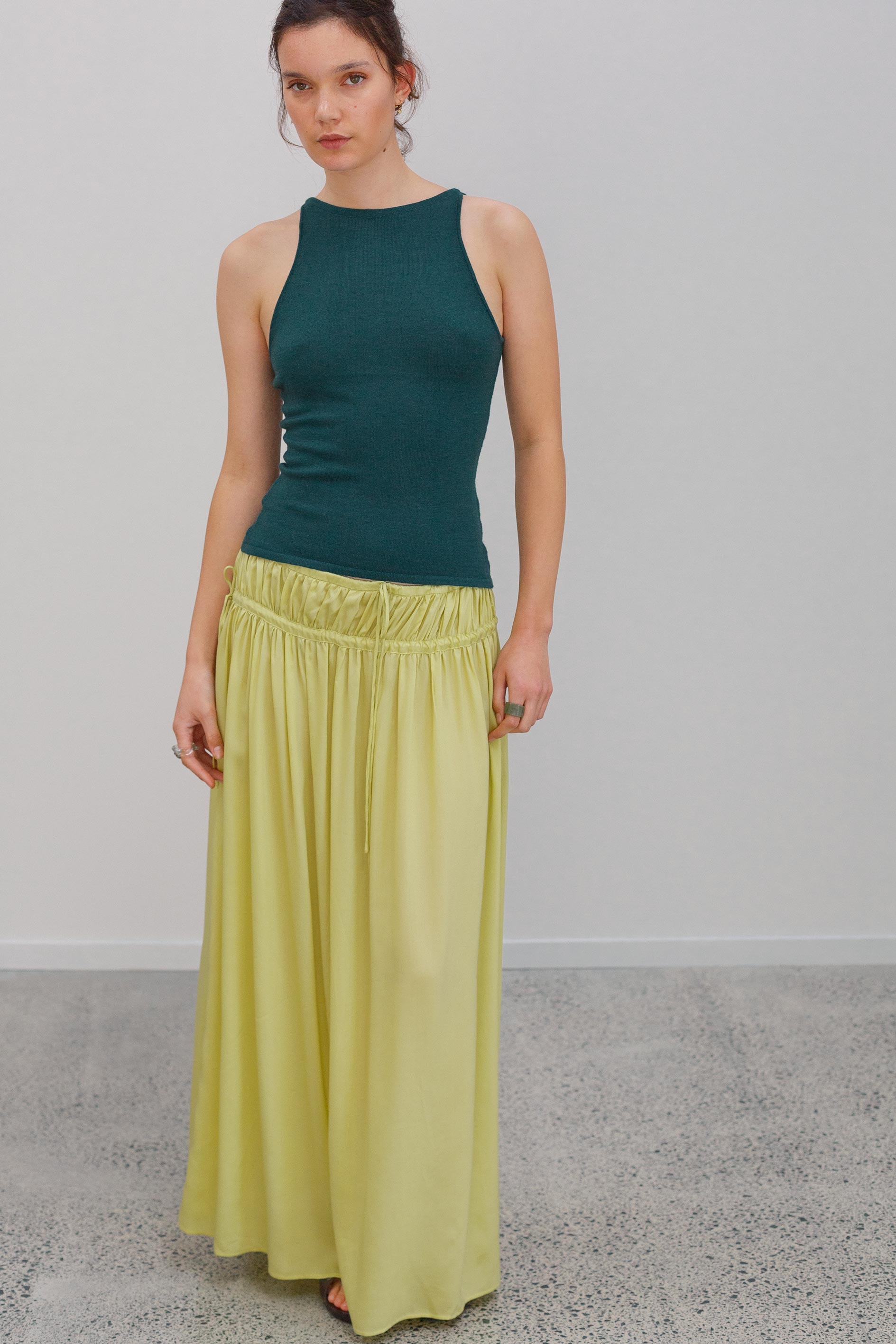 Belladonna Silk Cashmere Top - Aqualume