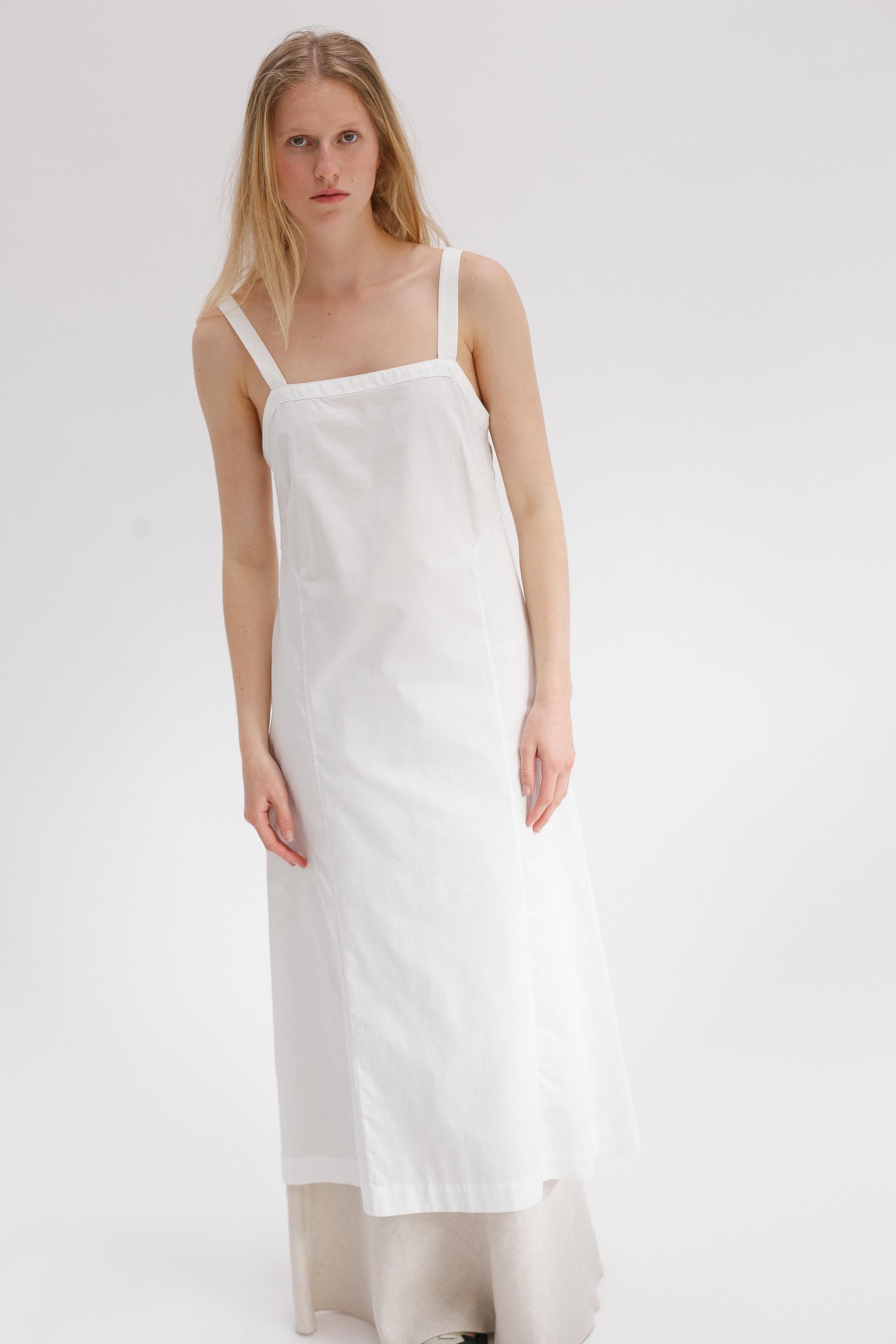 Dalliance Cotton Slip Dress - White