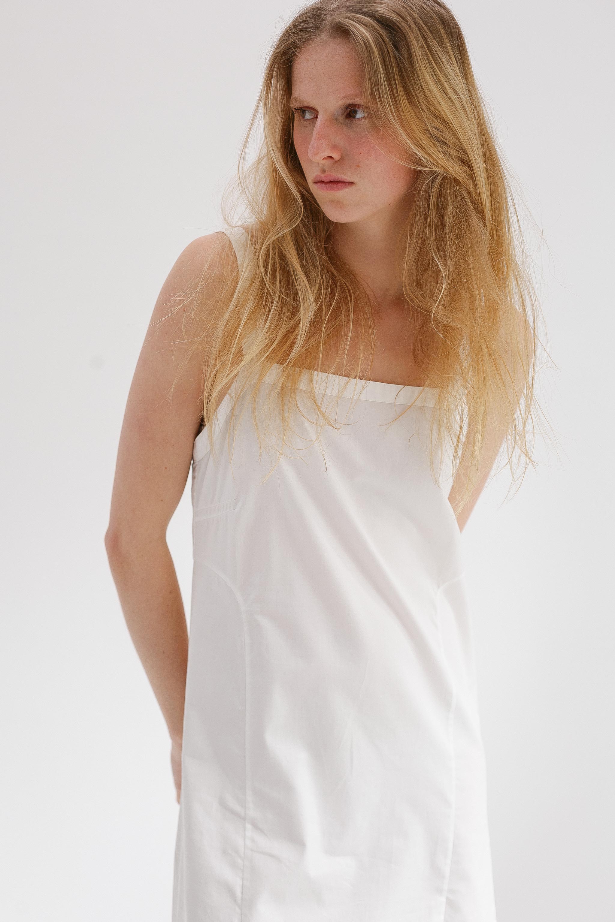 Dalliance Cotton Slip Dress - White
