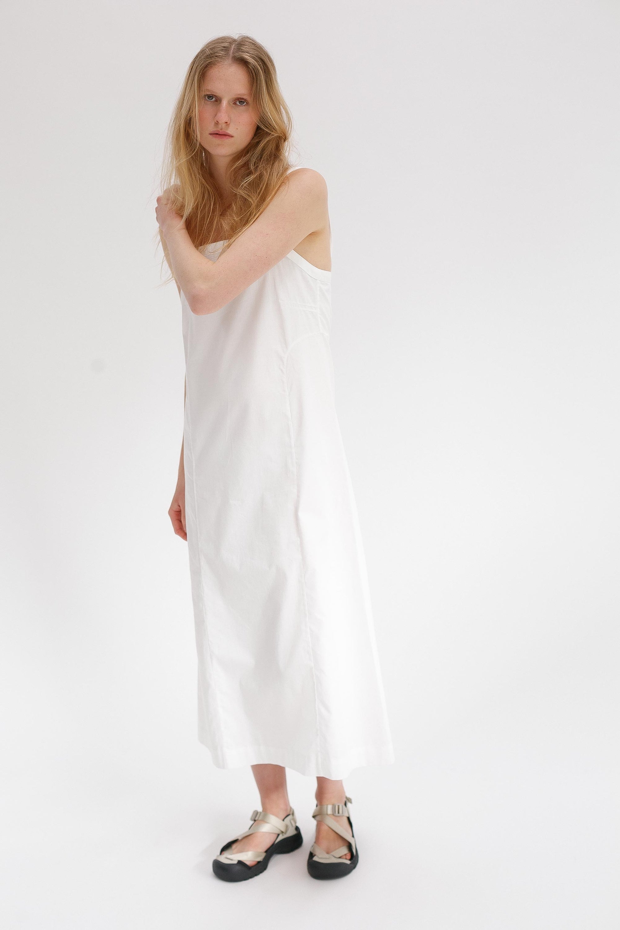Dalliance Cotton Slip Dress - White