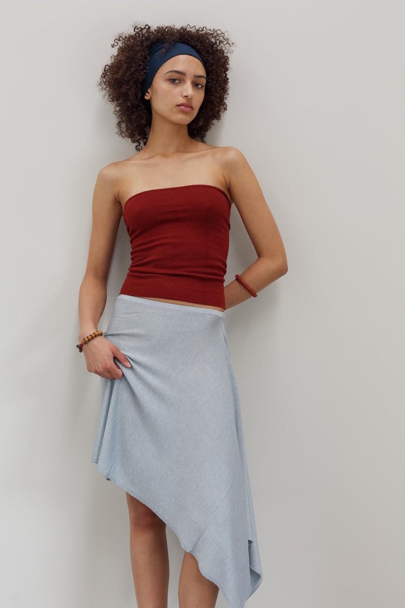 Fleur Organic Cotton Bamboo Skirt - Arctic