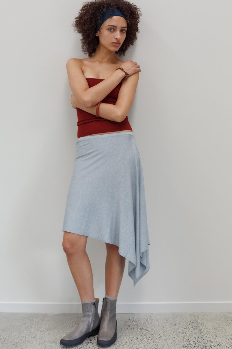 Fleur Organic Cotton Bamboo Skirt - Arctic