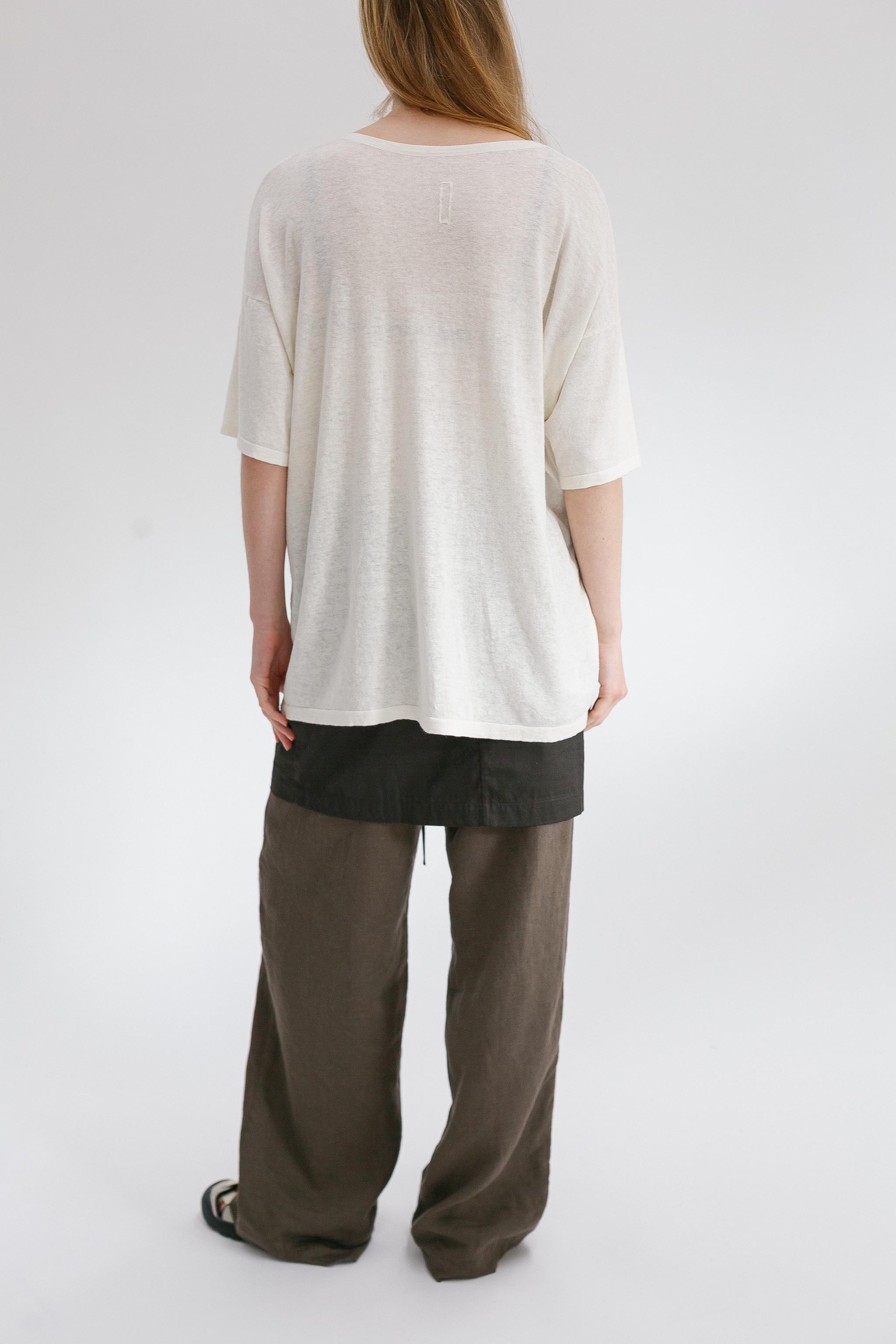 Kind Hemp Embroidery Tee - Blanc