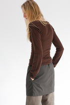 Swan Silk Top - Cacao