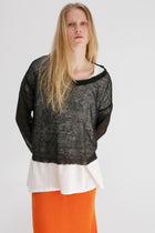 Ravel Linen Top - Black