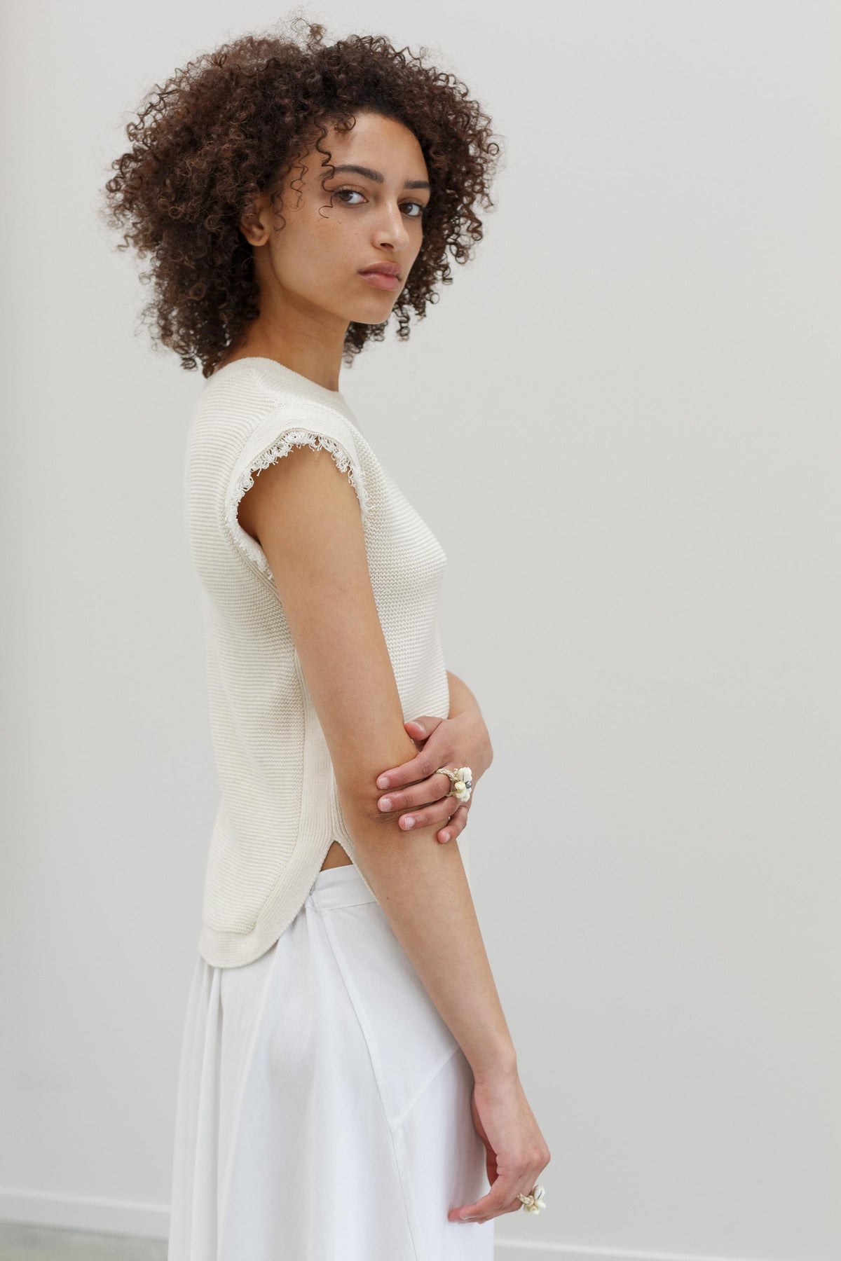Hazy Organic Cotton Top - Shell
