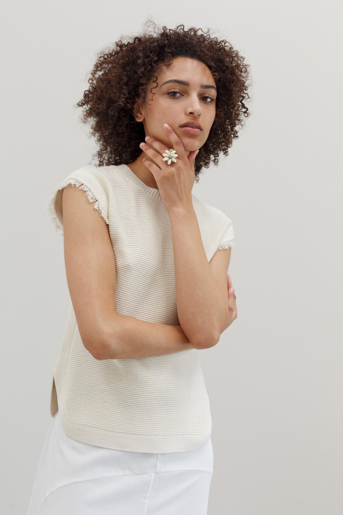 Hazy Organic Cotton Top - Shell