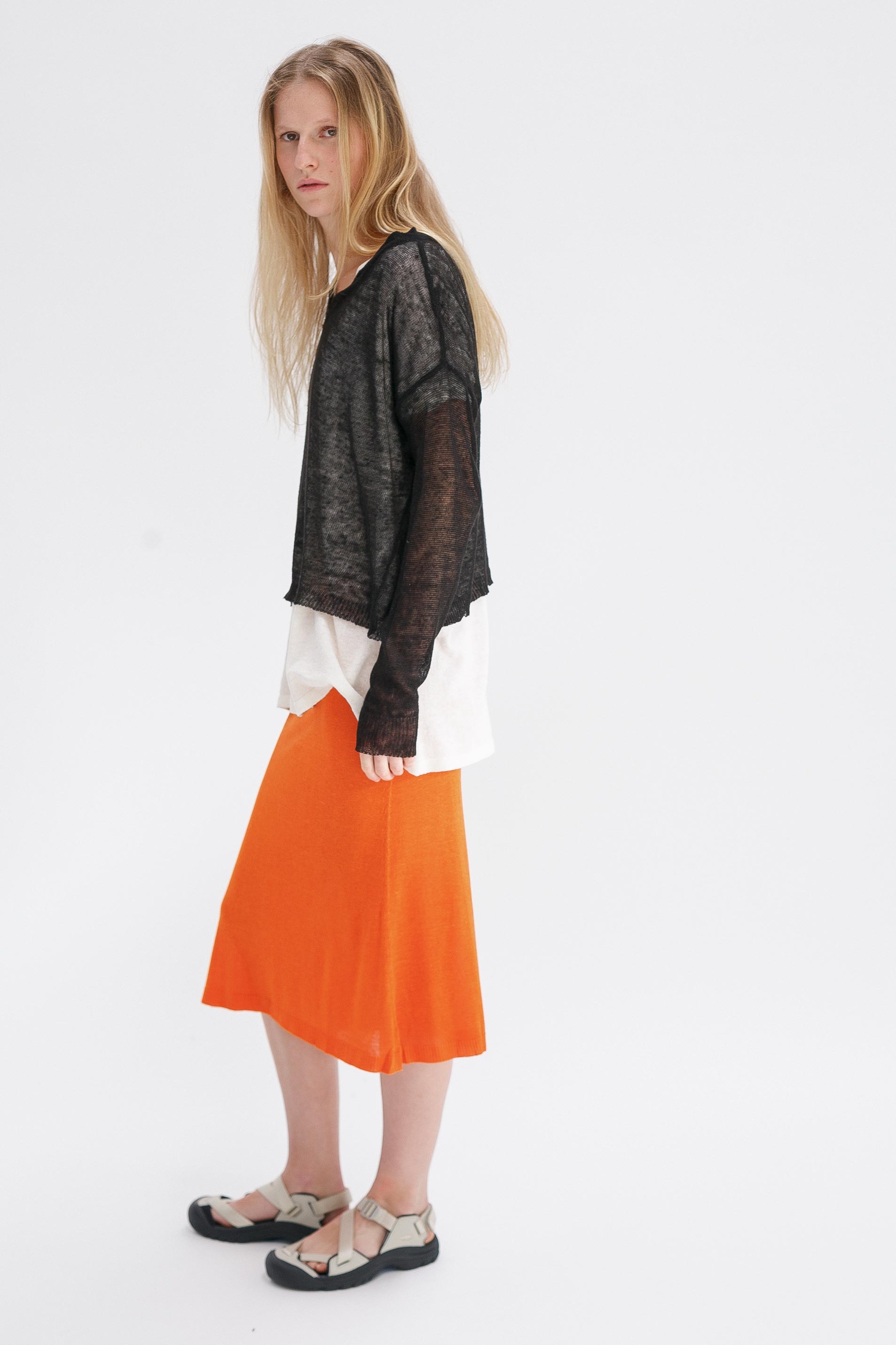Ravel Linen Top - Black
