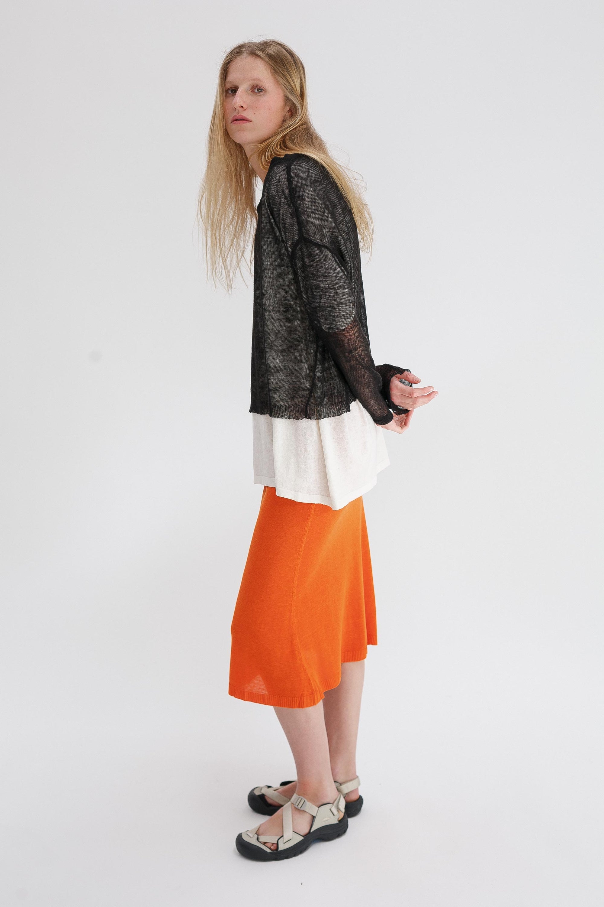 Ravel Linen Top - Black