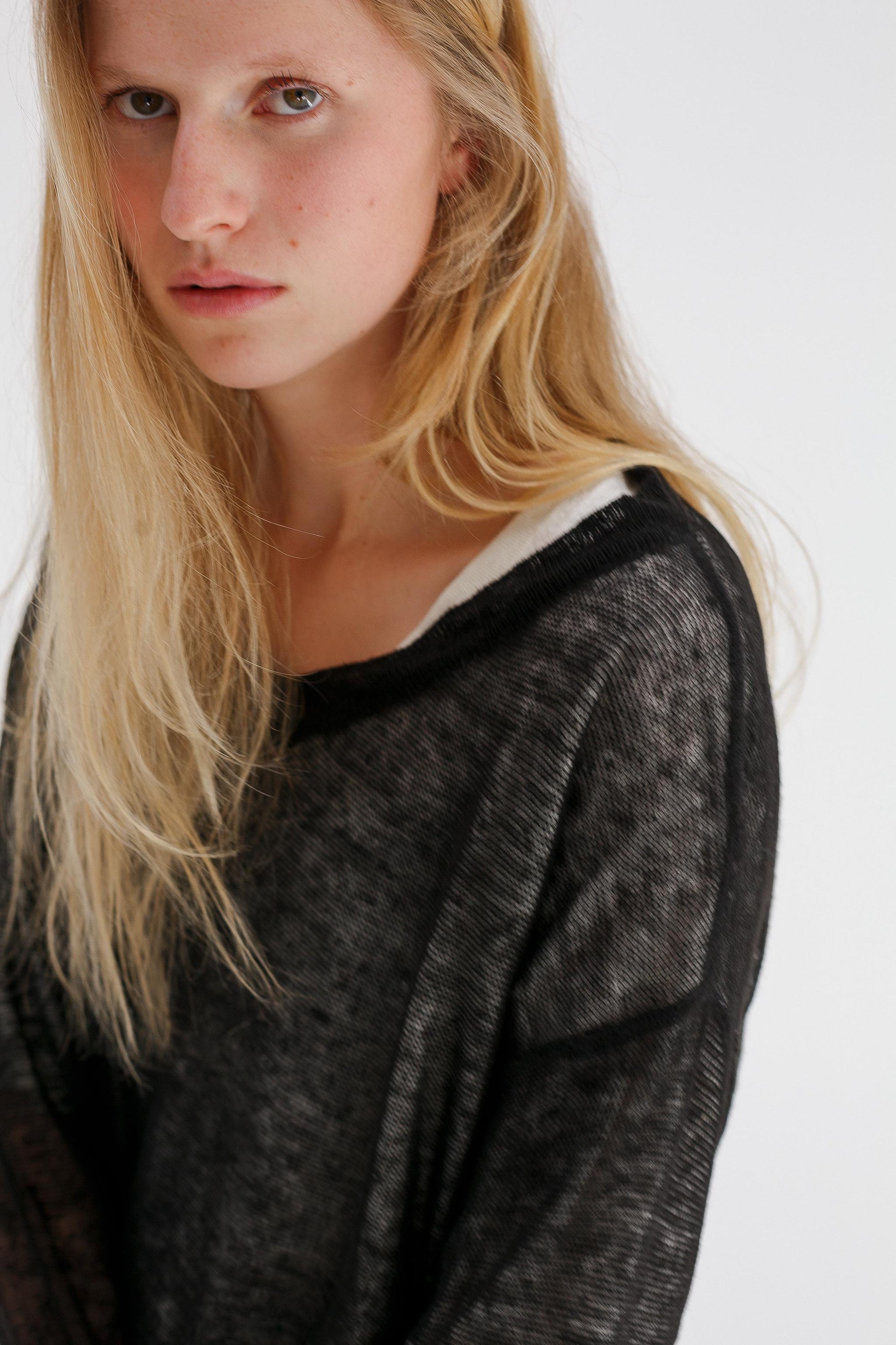 Ravel Linen Top - Black