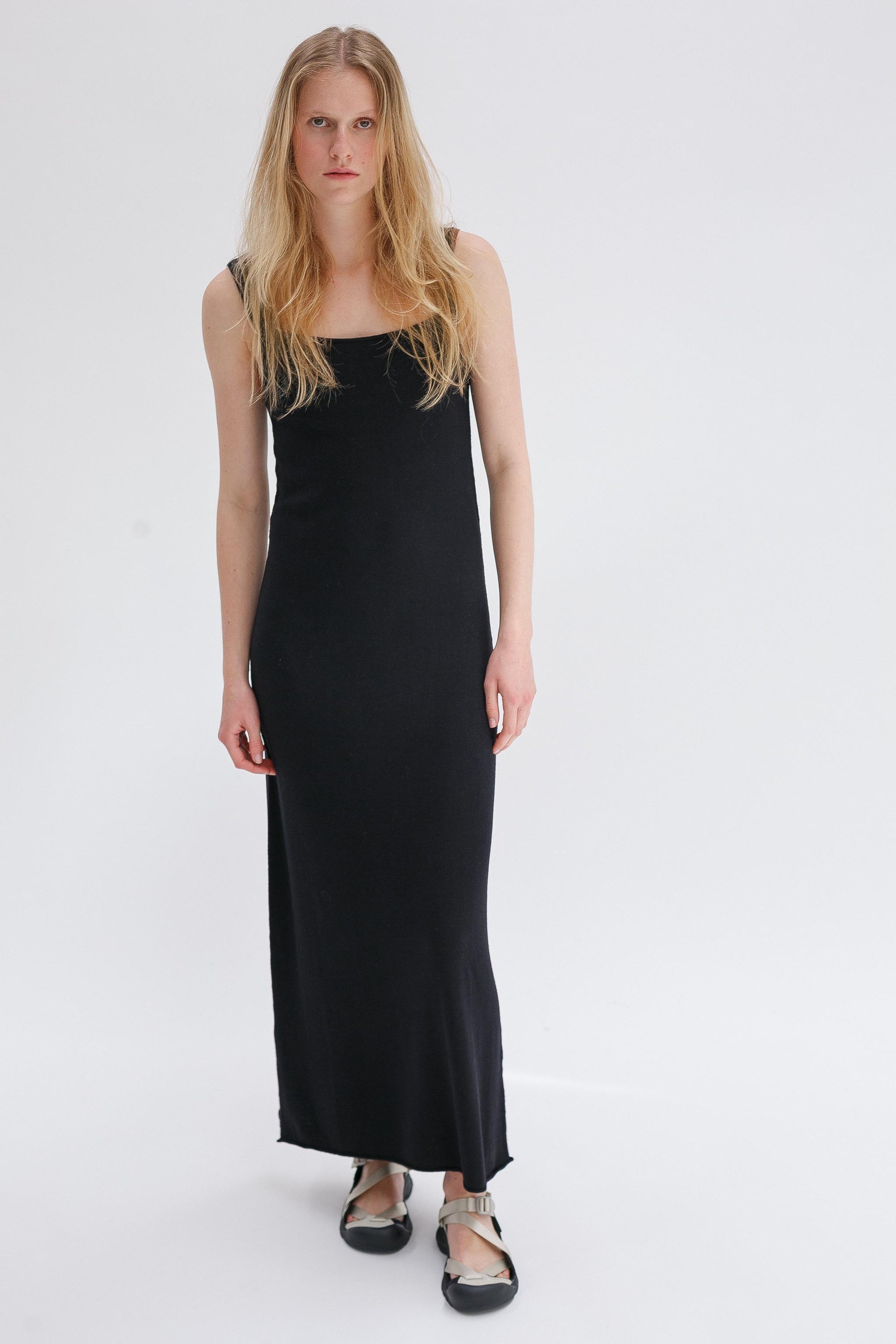 Neem Cashmere Cotton Dress - Black