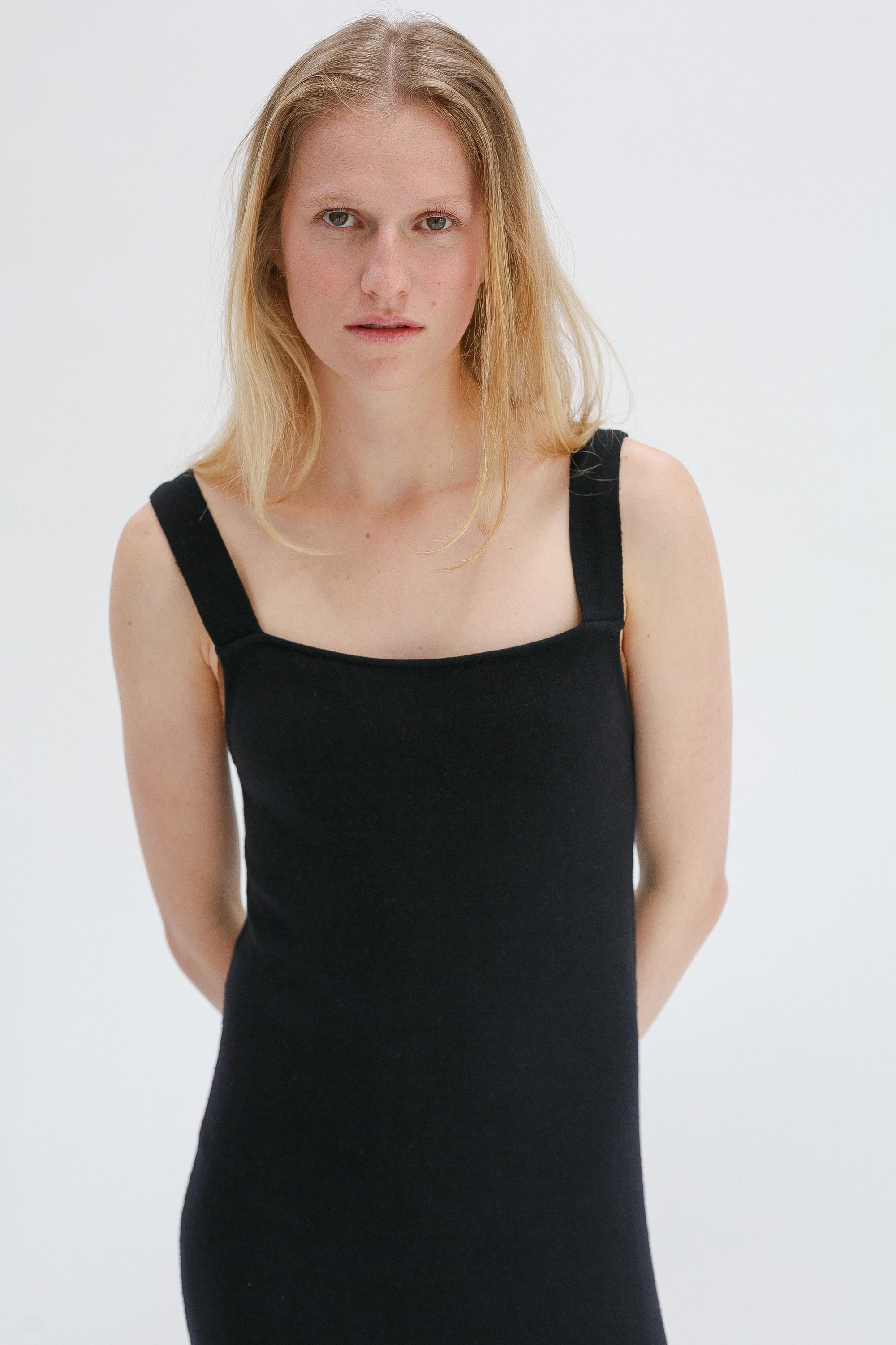 Neem Cashmere Cotton Dress - Black